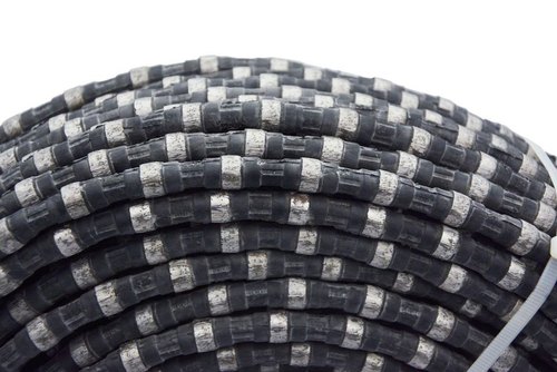 Black Steel Diamond Wire For Granite Mining, Rubber