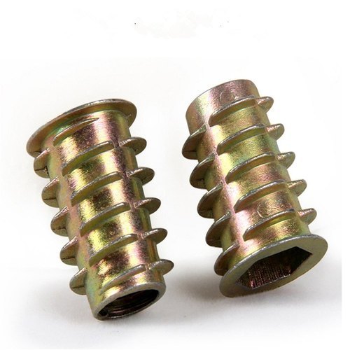 Golden Wood Insert Nut, Grade: Mild Steel, Size: M4 To M12