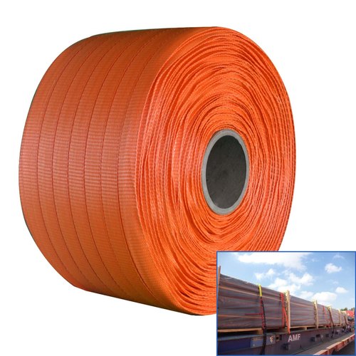 VIJAYPACK ORANGE, YELLOW & WHITE Polyester Lashing Belt, For Load Securing Solution, Size/Capacity: 25 Mm ~ 50 Mm Width