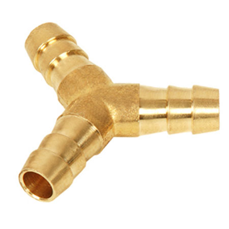 1/2 inch Barbed Brass Y Joint, For Chemical Handling Pipe