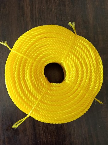 Twisted yellow nylon rope, For Industrial, Size: 2 mm To 40 mm