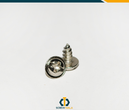 Round Mild Steel Screw for Zatka Machine, For Electronic, Size: M 3 And 1/8 And No 4